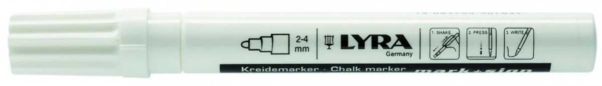 Marker kredowy biały 2‑4mm CHALK MARKER LYRA 81.0760 - obrazek 2