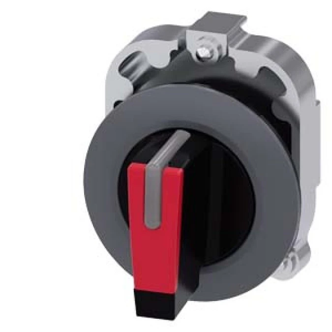 Napęd przełącznika 3 położeniowy I‑O‑II 30mm czerwony z podświetleniem niestabilny metal mat IP69k Sirius ACT 3SU1062‑2DL20‑0AA0 - obrazek 3