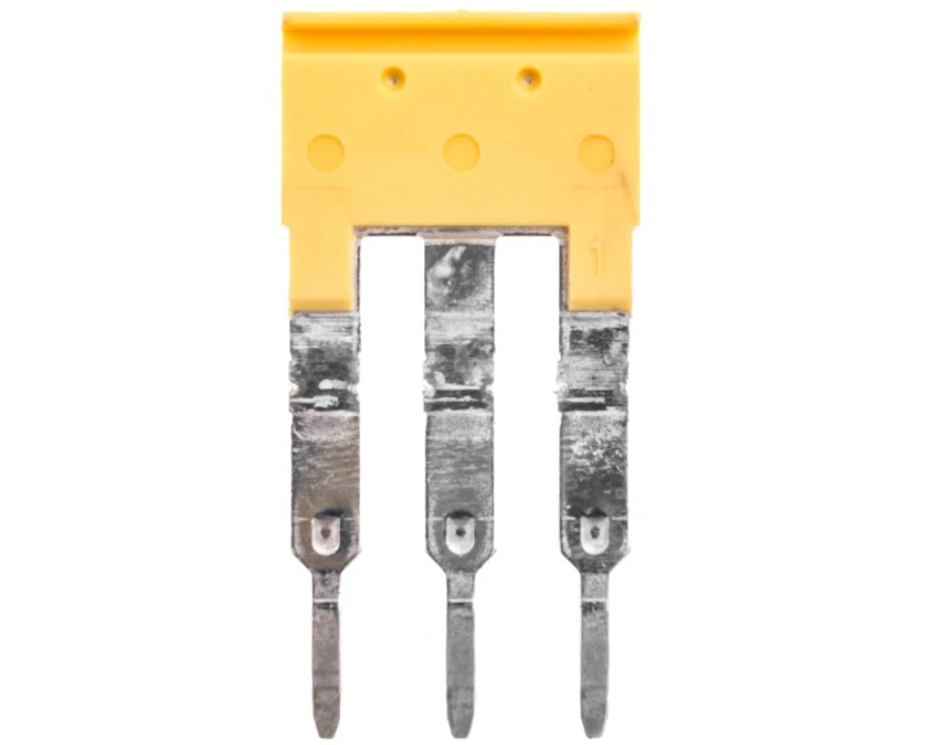 Mostek poprzeczny 3‑torowy, raster 5,1mm żółty ZQV 2.5/3 1608870000 /60szt./ - obrazek 1