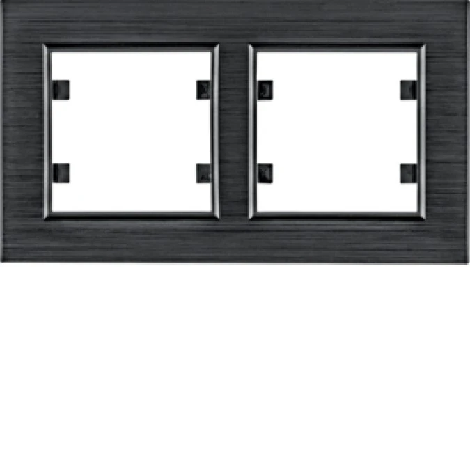 Lumina passion Ramka 2‑krotna pozioma aluminium czarne WL9223 - obrazek 1