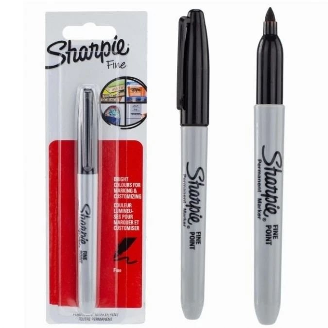 Marker permanentny czarny 1,0mm Sharpie Fine blister - obrazek 3