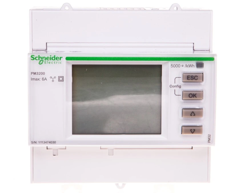 Miernik cyfrowy wielofunkcyjny (U, I, P, Q, f, PF) 5/1A przekładnik 100‑480V AC modułowy PM3200 METSEPM3200 - obrazek 1
