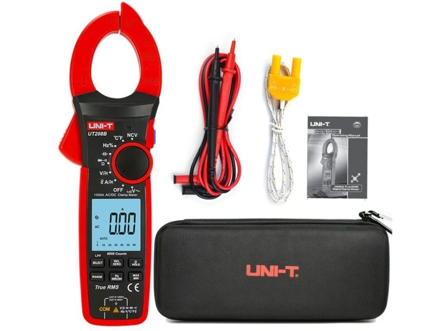 Miernik cyfrowy cęgowy 1000A AC/DC True RMS Uni‑T UT‑208B - obrazek 2