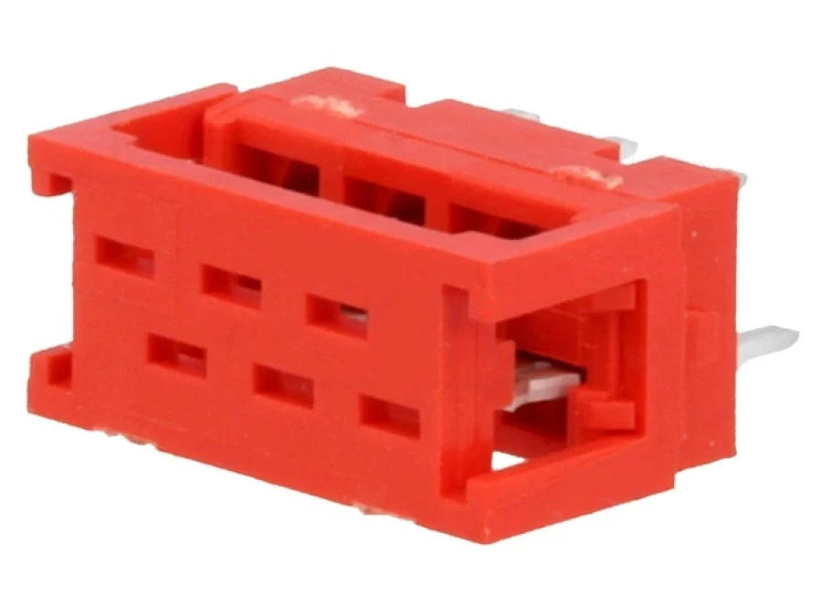 Micro‑MaTch przejście 6‑PIN IDC,THT na PCB,na taśmę 1,27mm 7‑215570‑6