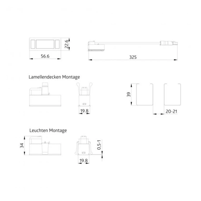 Multisensor DALI‑2 do montażu w sufitach lamelowych PD5N‑LAMELLA‑BMS2 DALI‑2 biały 93354 - obrazek 2