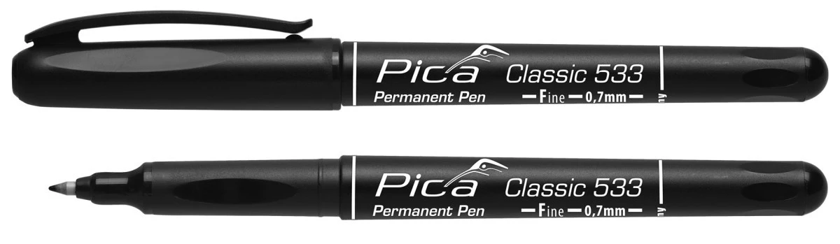 Marker permanentny pisak do wielu powierzchni czarny 0,7mm PICA Classic 533/46 - obrazek 1