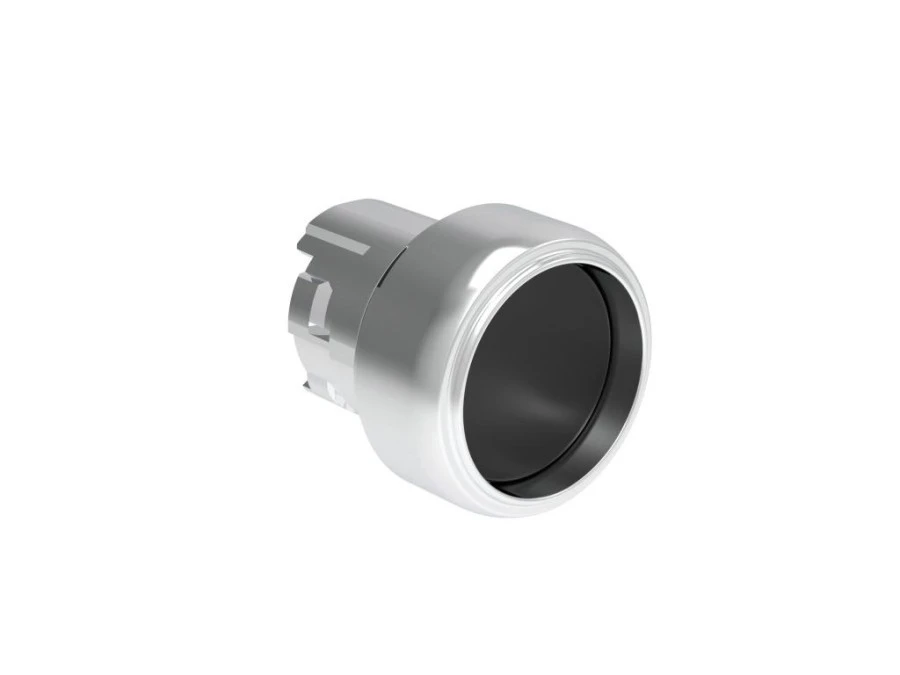 Metalowy przycisk fi22mm osłonięty samoczynny powrót Czarny LPSB302 - obrazek 1