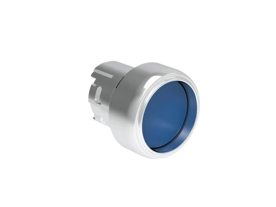 Metalowy przycisk fi22mm osłonięty samoczynny powrót Niebieski LPSB306 - obrazek 1