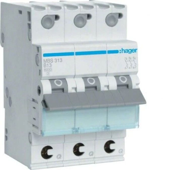 MCB Wyłącznik nadprądowy 6000A 3P B 13A QuickConnect MBS313 - obrazek 1