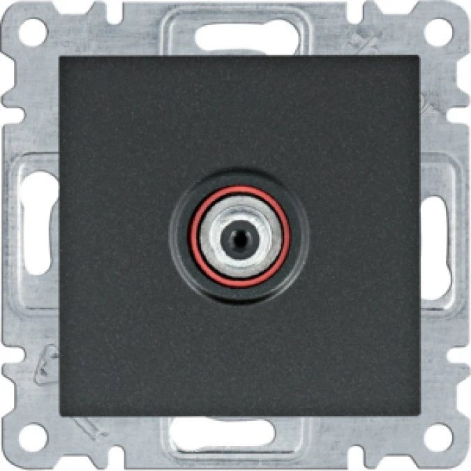Lumina Gniazdo pojedyncze SAT dla instalacji indywidualnych czarne WL3233 - obrazek 1