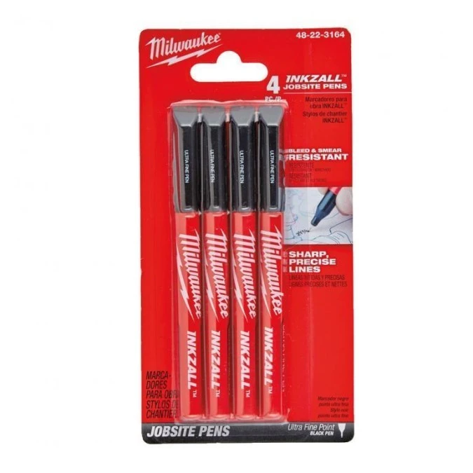Markery budowlane, cienkie 0,6mm czarne, w blistrze 48223164 /4szt./ - obrazek 2