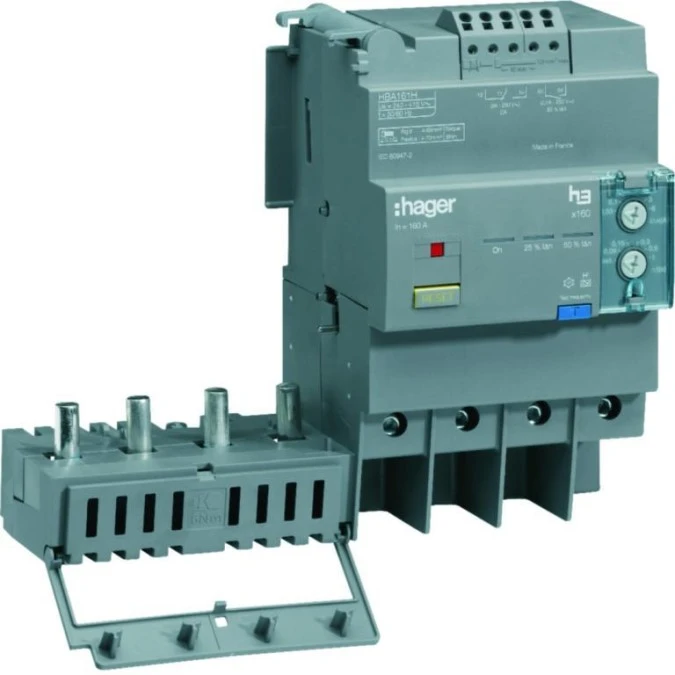 MCCB Blok różnicowo‑prądowy x160 4P 160A, regulowany HBA161H - obrazek 1