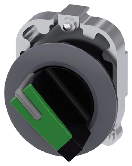 Napęd przełącznika 2 położeniowy O‑I 30mm zielony z podświetleniem z samopowrotem metal mat IP69k Sirius ACT 3SU1062‑2DC40‑0AA0 - obrazek 3