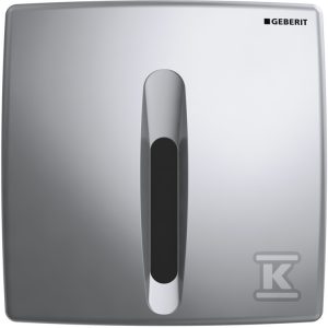 Elektroniczny zawór spłukujący do pisuaru, Basic, zasilanie bateryjne, chrom-mat 115.818.46.5