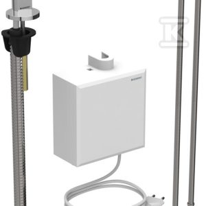 Bateria umywalkowa Piave, stojąca, zasilanie sieciowe, z natynkową skrzynką funkcyjną, bez mieszacza, chrom 116.161.21.1 Bateria umywalkowa Piave, stojąca, zasilanie sieciowe, z natynkową skrzynką funkcyjną, bez mieszacza, chrom 116.161.21.1