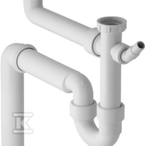 Zlewozmywakowy zestaw odpływowy, biały R 1 1/2″x50mm 152.553.11.1 Zlewozmywakowy zestaw odpływowy, biały R 1 1/2″x50mm 152.553.11.1