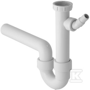Zlewozmywakowy zestaw odpływowy, biały R 1 1/2″x50mm 152.711.11.1 Zlewozmywakowy zestaw odpływowy, biały R 1 1/2″x50mm 152.711.11.1