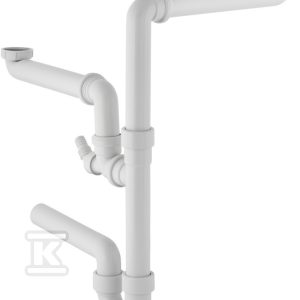 Zlewozmywakowy zestaw odpływowy, R 1 1/2″x40mm 152.886.11.1