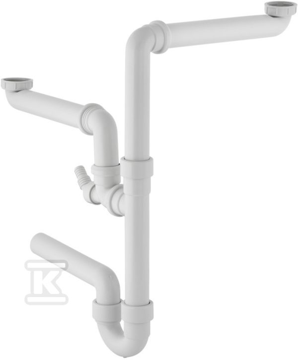 Zlewozmywakowy zestaw odpływowy, R 1 1/2″x40mm 152.886.11.1