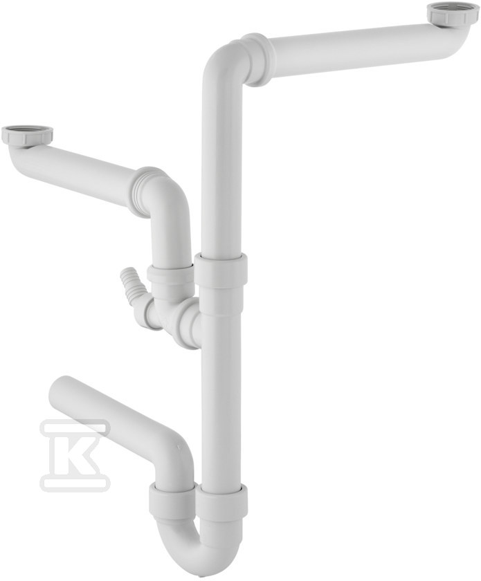 Zlewozmywakowy zestaw odpływowy, R 1 1/2"x40mm 152.886.11.1 - obrazek 1