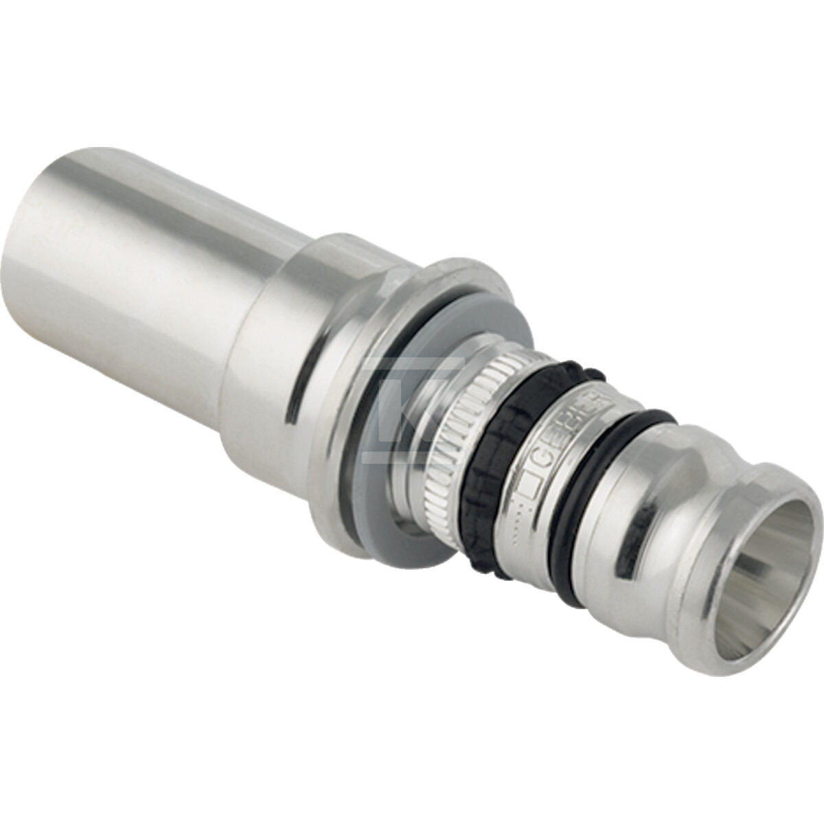 Złączka przejściowa Geberit Mepla do śrubunku zaciskowego rur miedzianych: Materiał=Mosiądz / miedź, d=16mm, d1=15mm, Ocynowany 611.512.24.5 - obrazek 1