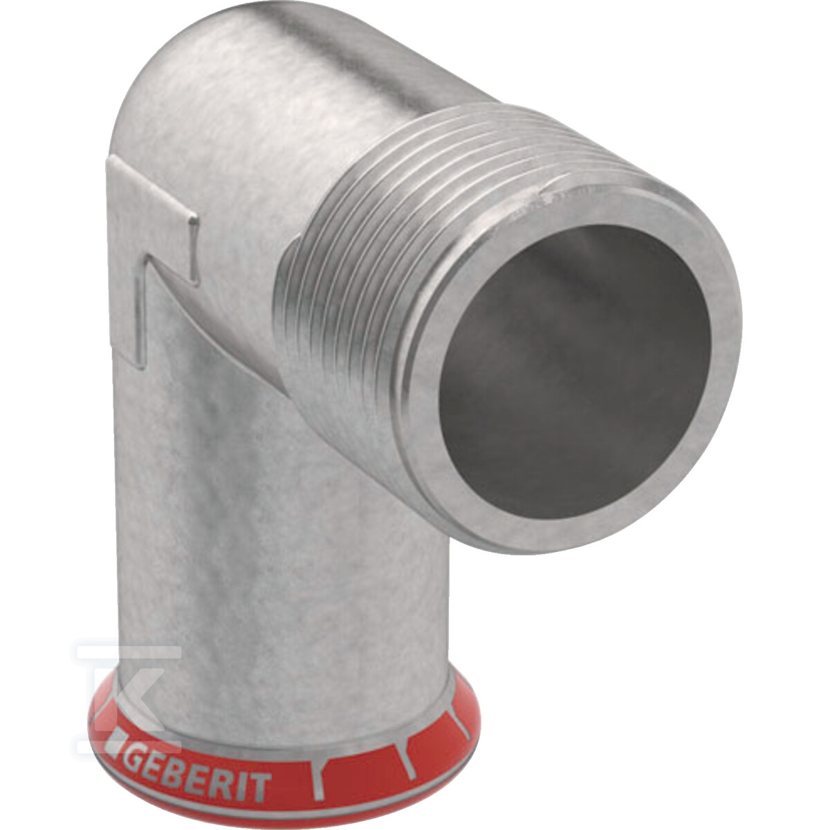 Kolano przejściowe Geberit Mapress C-Stahl 90° z gwintem zewnętrznym: d=28mm, R=3/4