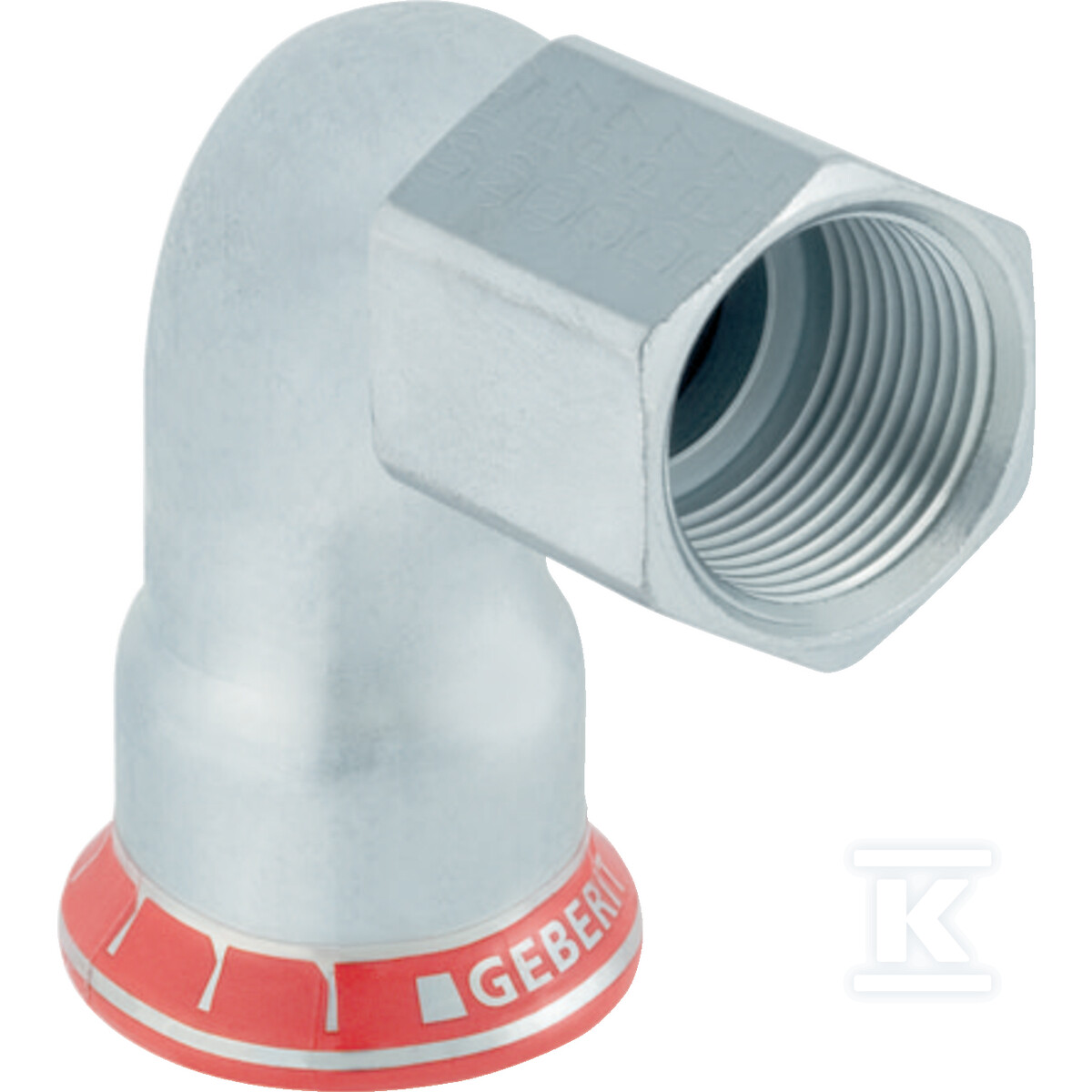Kolano przejściowe Geberit Mapress C-Stahl 90° z gwintem wewnętrznym: d=28mm, Rp=3/4