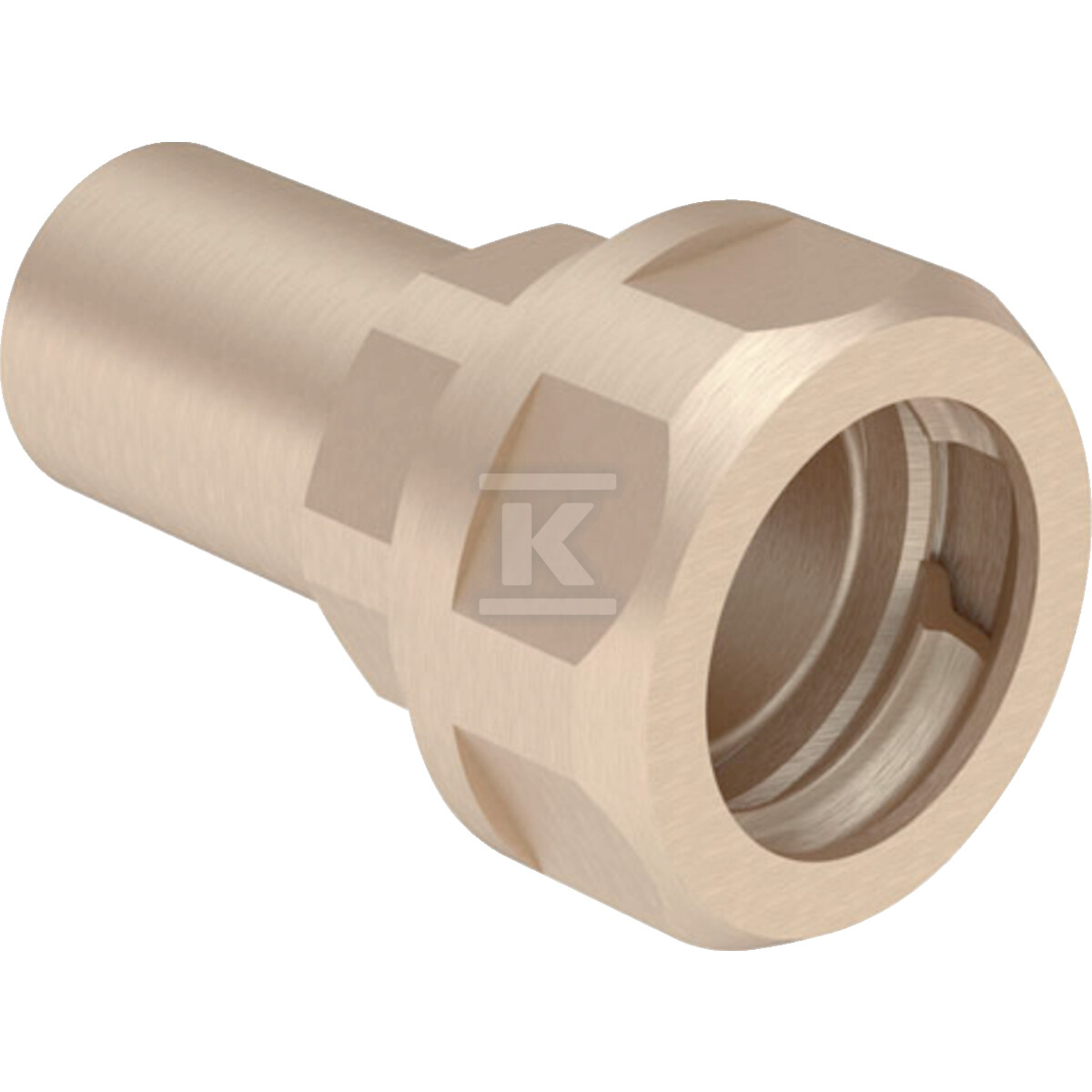 Złączka przejściowa Geberit Mapress ze śrubunkiem zaciskowym do rurek karbowanych, NPW, końcówka wsuwana: CW602N, d=22mm, DN1=20, PN=10bar 22433 - obrazek 1