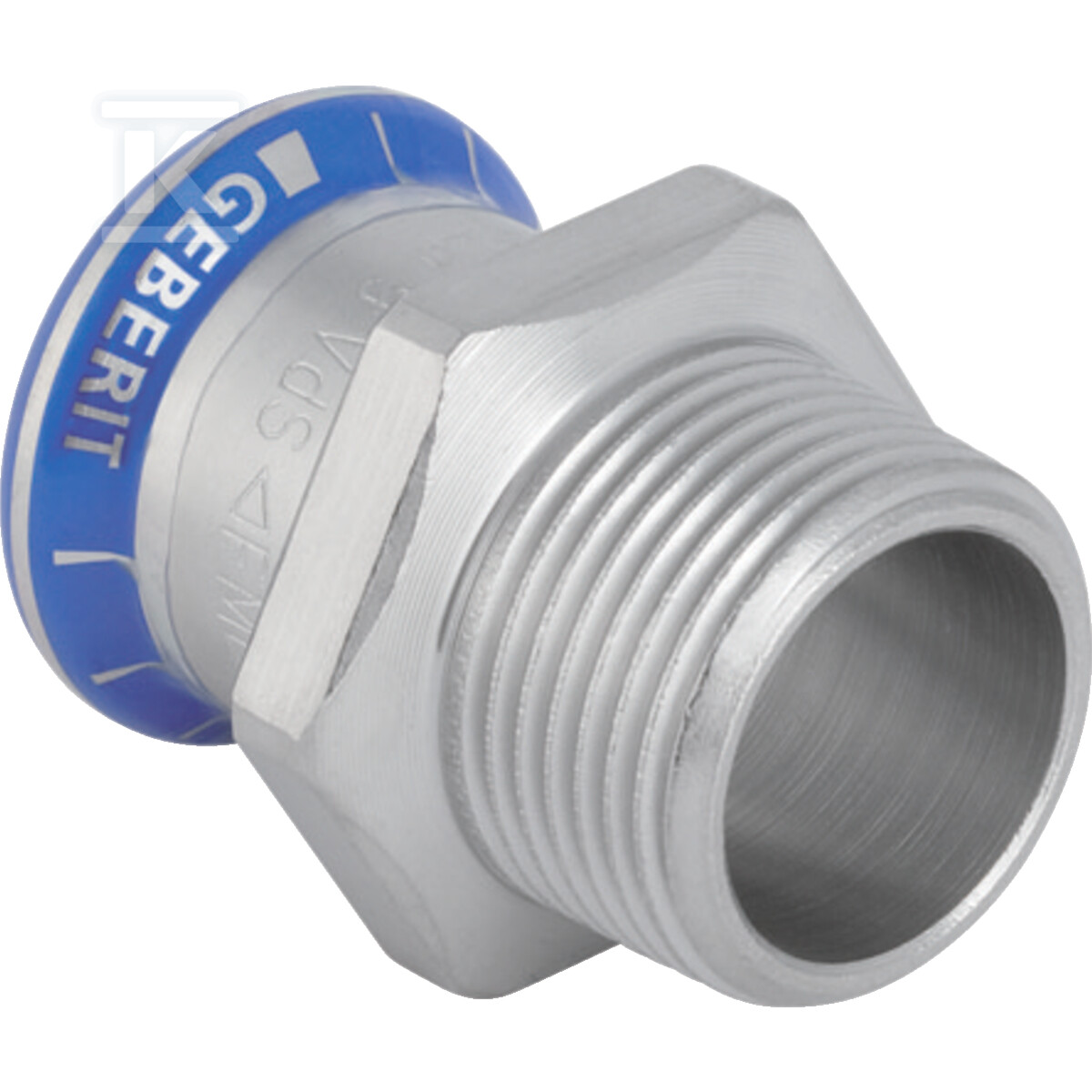 Złączka przejściowa Geberit Mapress Edelstahl z gwintem zewnętrznym: d=12mm, R=1/2