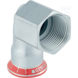 Kolano przejściowe Geberit Mapress C-Stahl 90° z gwintem wewnętrznym (FKM niebieski): d=28mm, Rp=1” 51552 Kolano przejściowe Geberit Mapress C-Stahl 90° z gwintem wewnętrznym (FKM niebieski): d=28mm, Rp=1” 51552