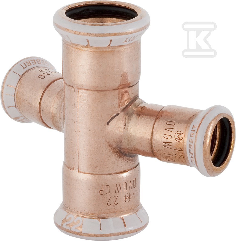Czwórnik Geberit Mapress Kupfer 30° d18-15 61404 - obrazek 1