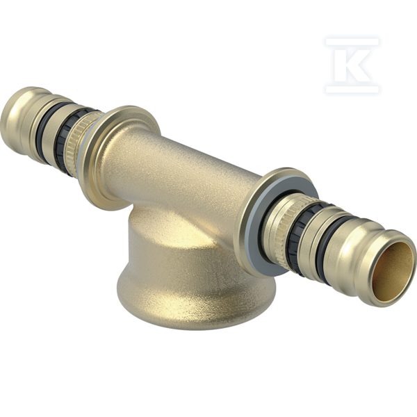 Trójnik Geberit Mepla z gwintem wewnętrznym: CW617N, d=32mm, Rp=1/2”, d1=32mm 614.360.00.5