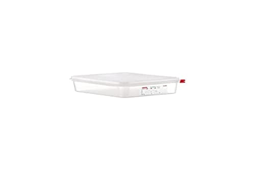 Araven GL261 PP pojemnik na żywność z pokrywką, 1/2 GN, 4 l 65 mm (wys.) (4 sztuki)