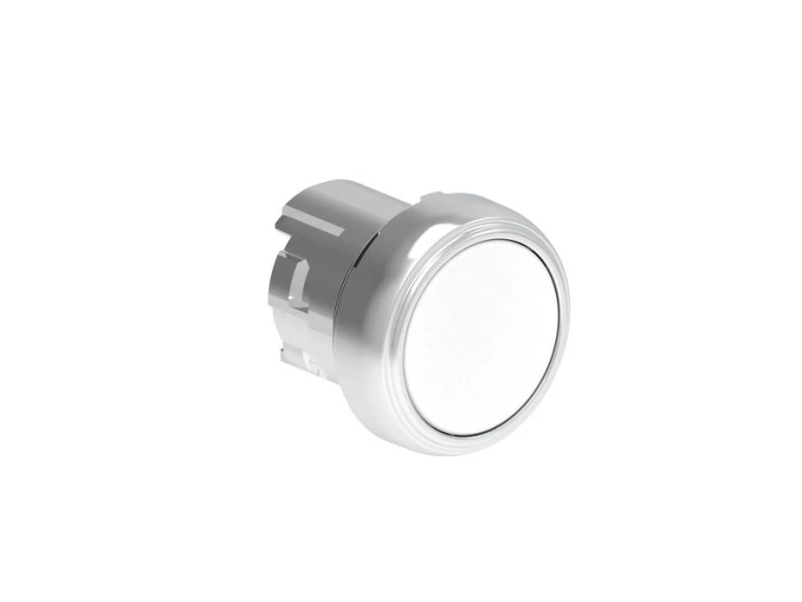 Metalowy przycisk fi22mm kryty samoczynny powrót Biały LPSB108 - obrazek 1