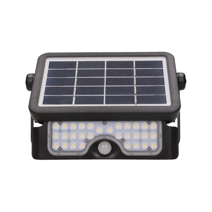 LUX LED 5W, naświetlacz solarny z czujnikiem ruchu 500lm, IP65, 4000K, 2x1500mAh, czarny,AD‑SL‑6108BLR4 - obrazek 3