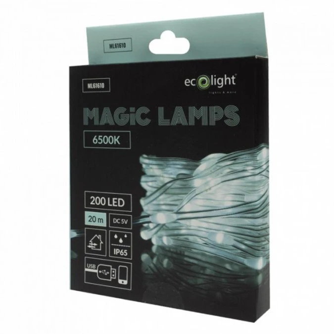 Magiczne lampki 200 led 6500K 20m DC5V - obrazek 3