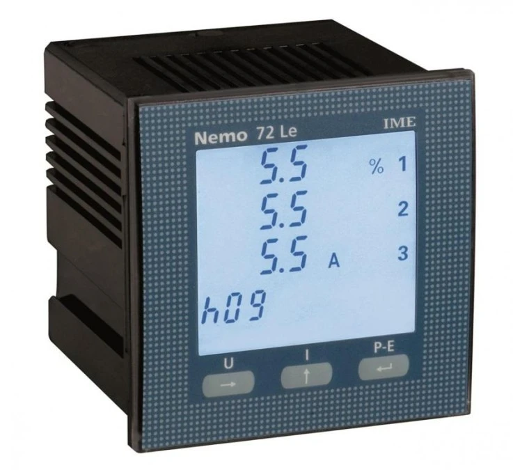 Miernik parametrów sieci NEMO 72‑LE tablicowy 1‑5A 500V A80‑265VAC/100‑300VDC wyjście impulsowe + RS485 MF72421 - obrazek 1