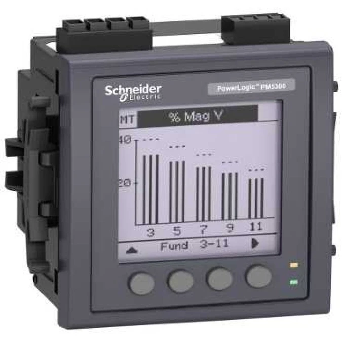 Miernik parametrów sieci (U, I, P, Q, f, PF, E) 5/1A przekładnik 100‑415V AC Modbus tablicowy 96x96mm METSEPM5330 - obrazek 3