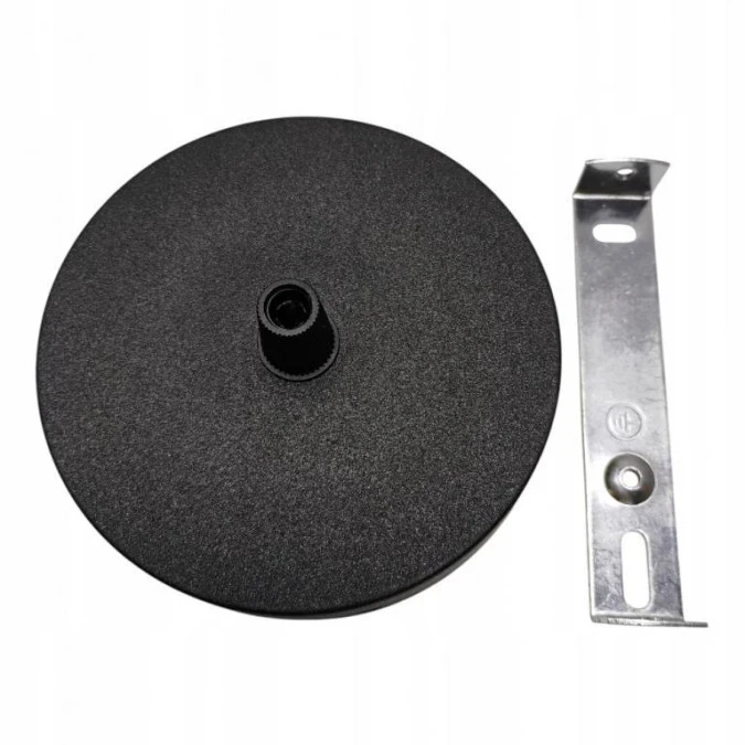 Maskownica sufitowa podsufitka 1x otwór 10mm z tworzywa czarna fi:100mm ALKRI - obrazek 1