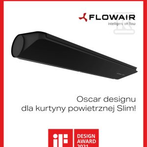 Kurtyna drzwiowa elektryczna SLIM E-100 czarna (RAL9005) 1,0 m 5,0kW 56205
