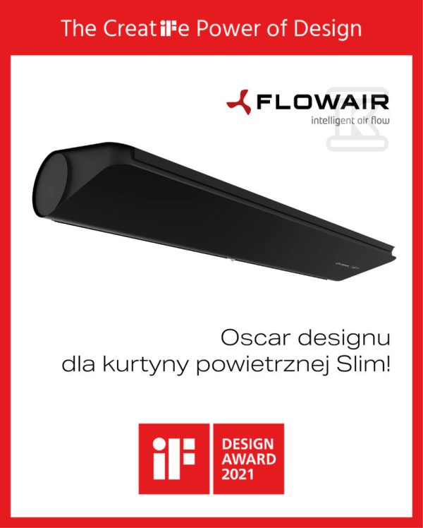 Kurtyna drzwiowa elektryczna SLIM E-100 czarna (RAL9005) 1,0 m 5,0kW 56205