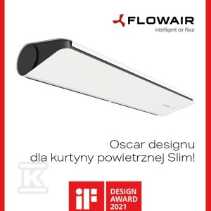 Kurtyna drzwiowa elektryczna SLIM E-100 biała (RAL9003) 1,0 m 5,0kW 56132