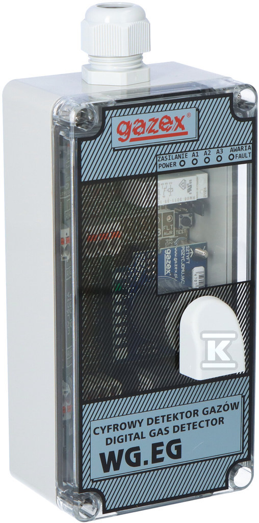 Detektor propanu-butanu LPG, 10/20/30% DGW propanu-butanu, sensor p-p, zasilanie 230V WG-15.EG - obrazek 1