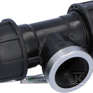 Trójnik zaciskowy PP 90st. 40×5/4″x40 GW gwint wewnętrzny PN16, do rur PE, kolor czarny 13044004 Trójnik zaciskowy PP 90st. 40×5/4″x40 GW gwint wewnętrzny PN16, do rur PE, kolor czarny 13044004