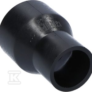 Redukcja (zwężka) PEHD 56×40 symetryczna krótka, kolor czarny (kanalizacja HDPE) 363.559.16.1