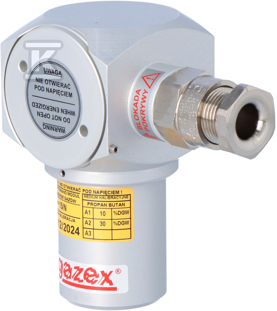 Detektor propan-butanu DEX-15/N-10/30 propan-butan, 10/30% DGW, sensor p-p, obudowa AL - obrazek 1