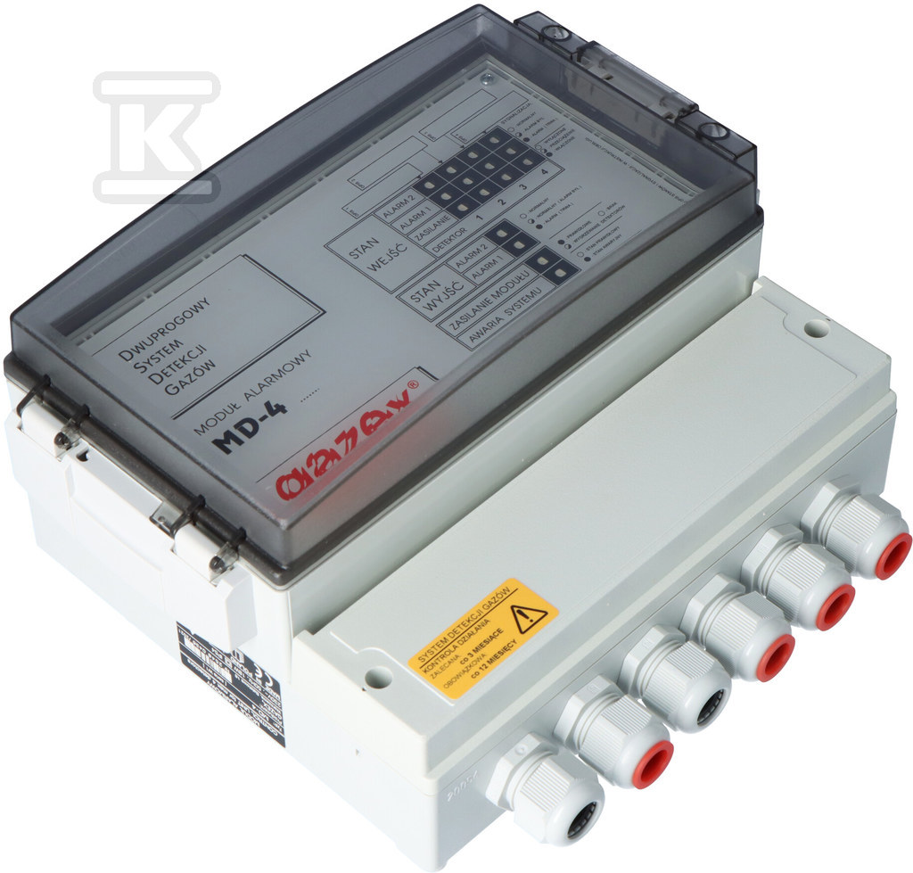Moduł alarmowy MD-4 4 wej.,zasilanie 230V - obrazek 1