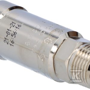 Odpowietrznik automatyczny, prosty, niklowany, FLEXVENT 1/2 cala, 10 bar, z zaworem odcinającym 27742
