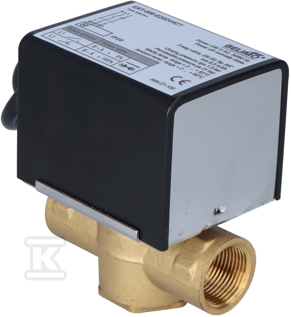Zawór dwudrogowy 3/4" z siłownikiem SRQ2d-3/4 10788 - obrazek 1
