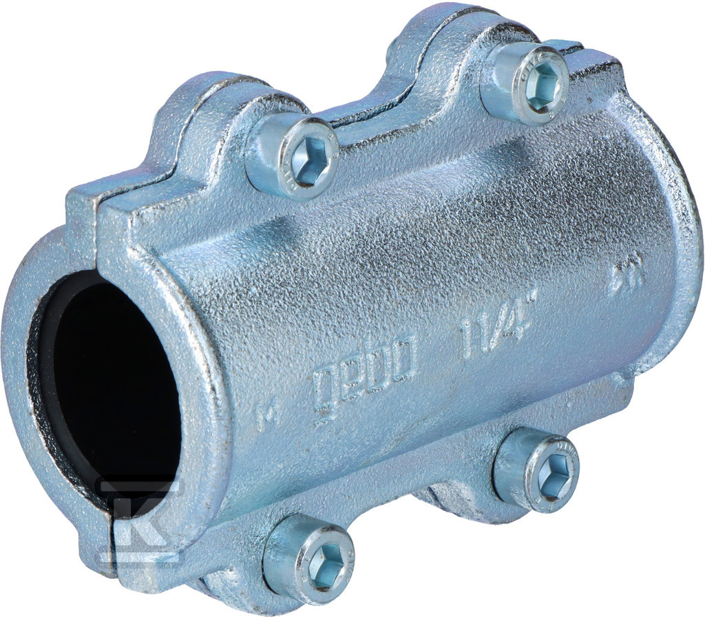 Obejma naprawcza długa Gebo DS 1 1/4" do rur stalowych 01.252.28.04 - obrazek 1